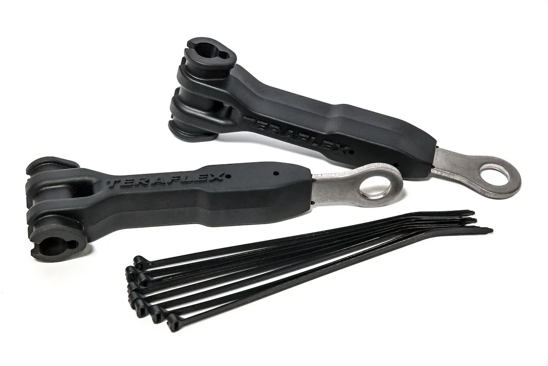 1101255 – TERAFLEX Brake Line Relocation Bracket, 5 Inch Length With 2 Brackets/ 8 Zip Ties